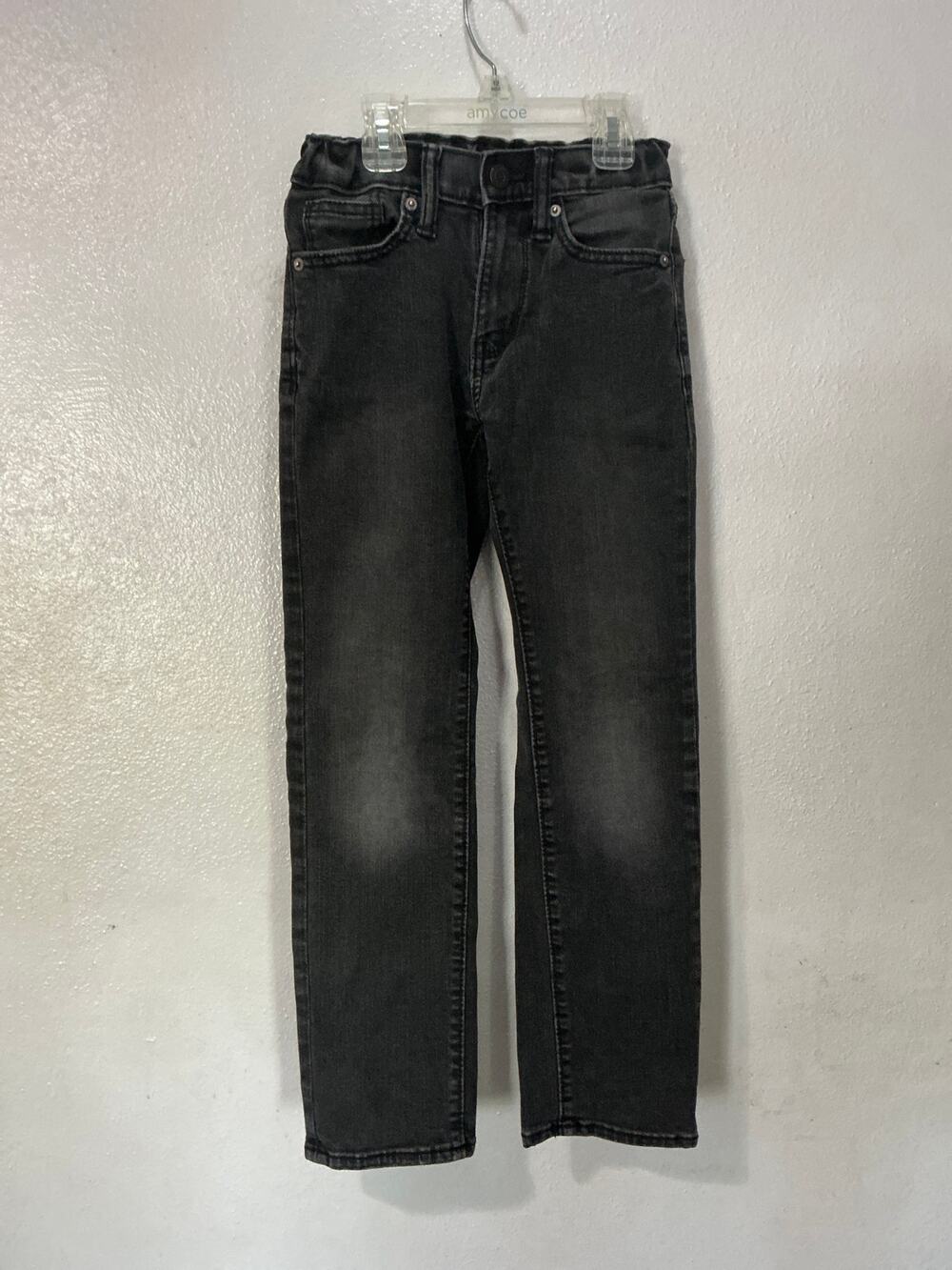 old navy 360 stretch karate slim black jeans size 8 adjustable waistband